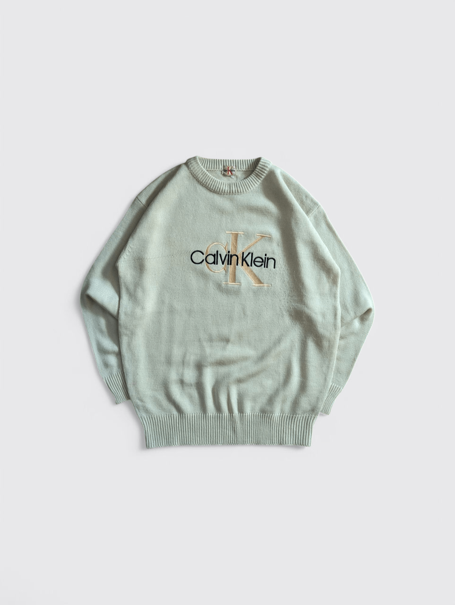 Calvin Klein Calvin Klein Logo Vintage Knit Sweater Size US L / EU 52-54 / 3 - 1 Thumbnail