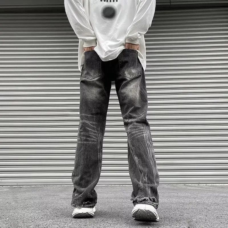 Japanese Brand × Jean Retro loose wide leg ripped jeans Size US 32 / EU 48 - 4 Thumbnail