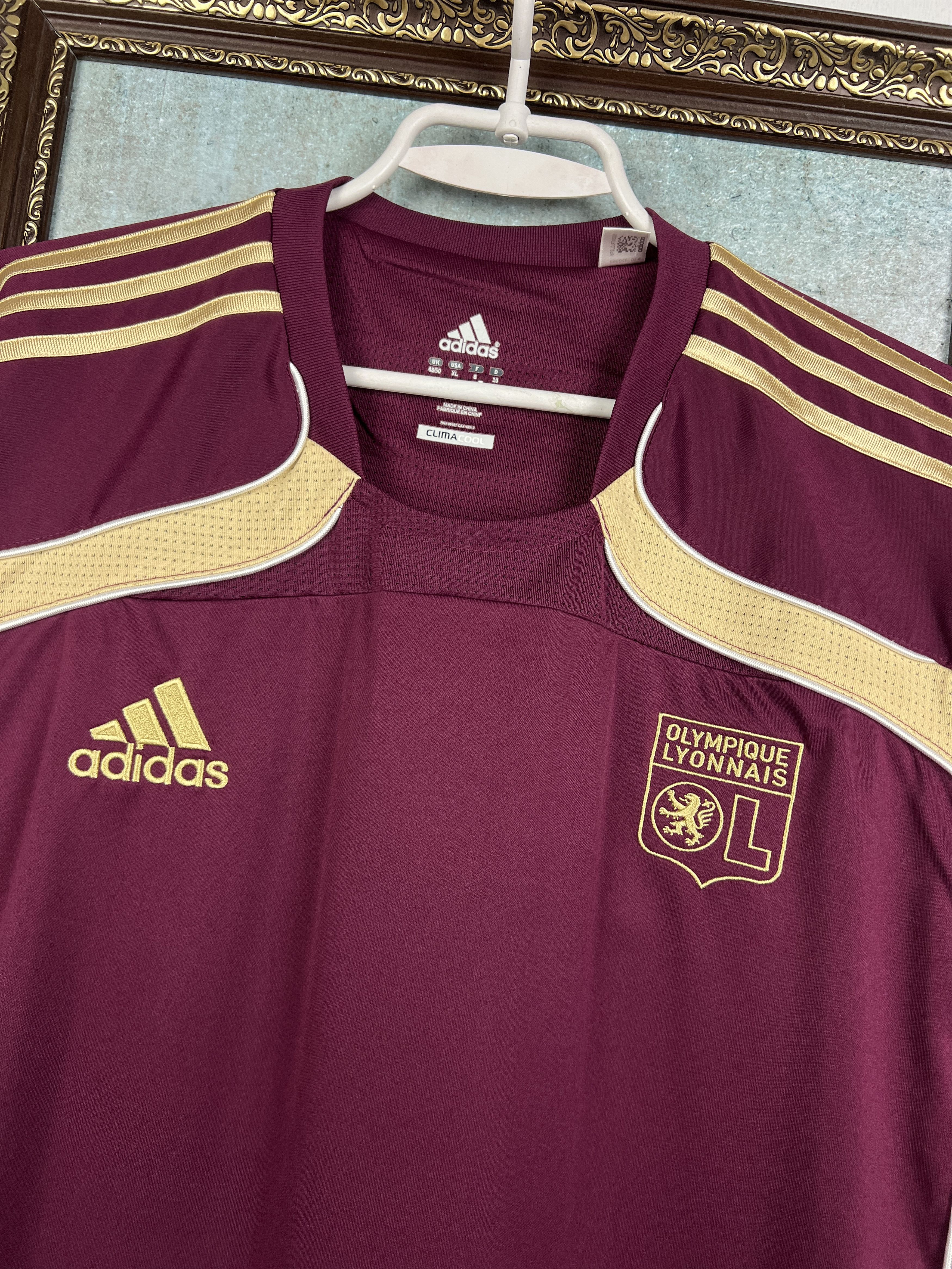 Adidas Lyon Special football shirt Soccer Burgundy Jersey Trikot Size US XXL / EU 58 / 5 - 3 Thumbnail