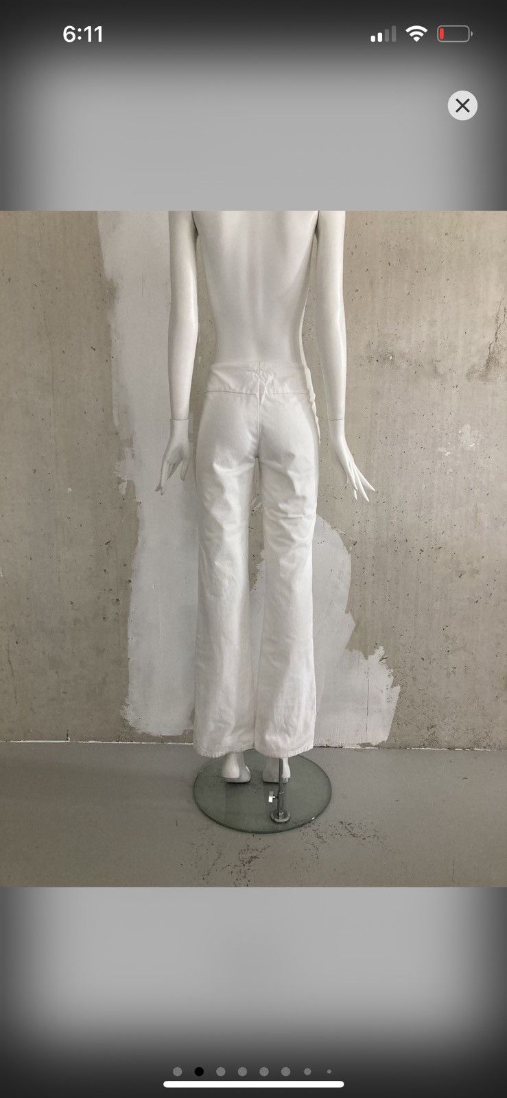Maison Margiela F/W 1999 Line 6 Waistless White Pants Size 26" / US 2 / IT 38 - 2 Thumbnail