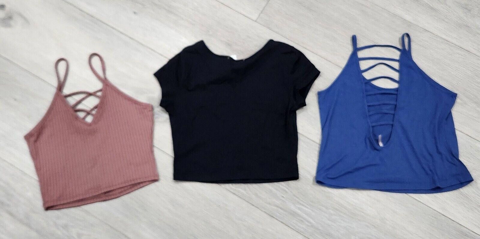 Designer Ambiance Crop Top Lot Of 3 Tanks And Shirt Small Medium Size ONE SIZE - 7 Thumbnail