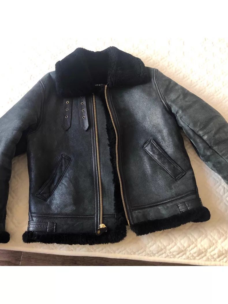 Schott Schott Fur one-piece sheepskin slim leather jacket Size US XXS / EU 40 - 1 Thumbnail