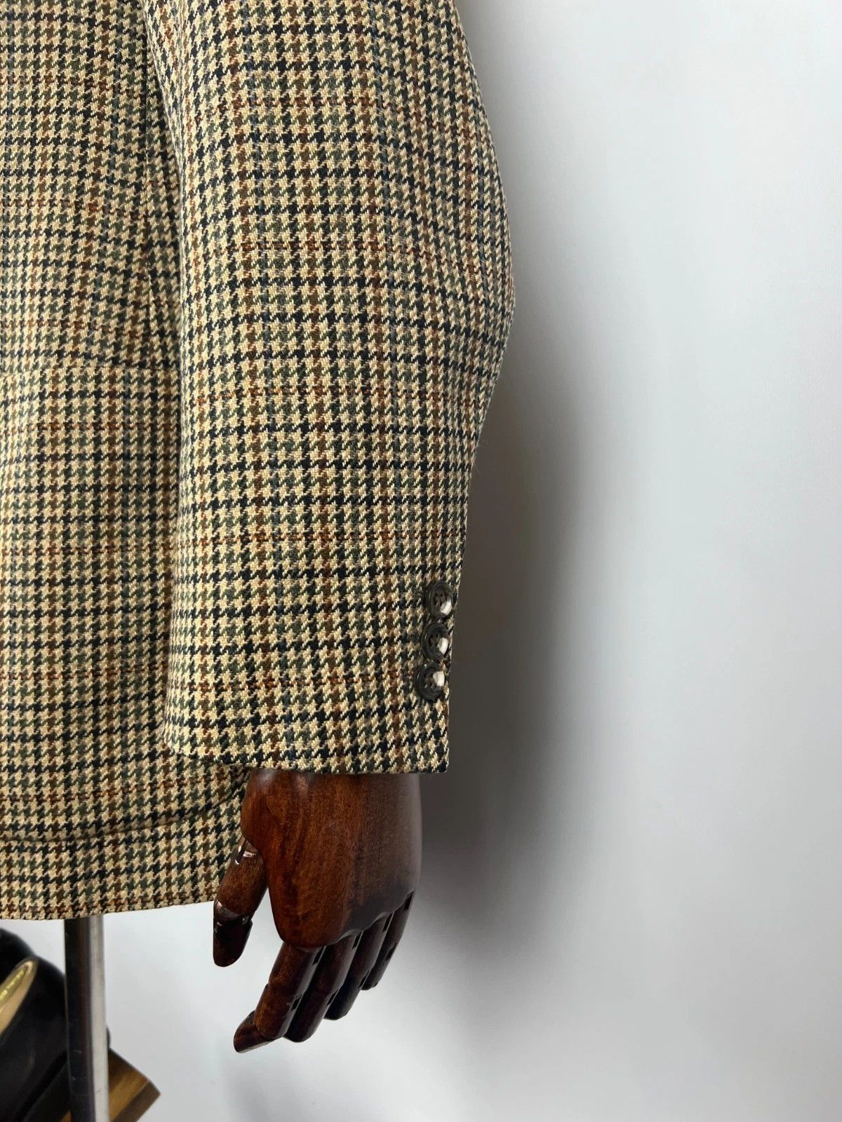 Burberry Burberrys Multicolor Houndstooth Wool Cashmere Blazer Jacket Size 46R - 5 Thumbnail