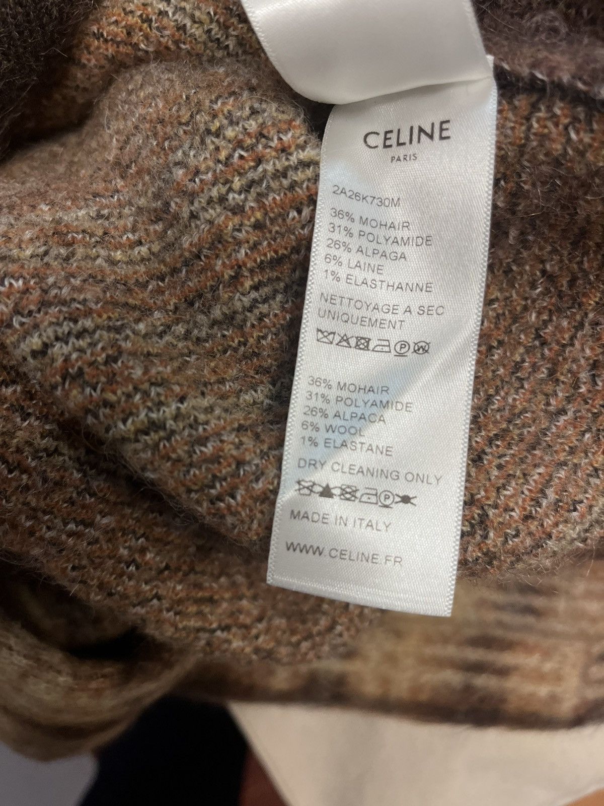 Celine PLAID BRUSHED MOHAIR ALPACA BLEND LONG CARDIGAN Size US XS / EU 42 / 0 - 9 Thumbnail