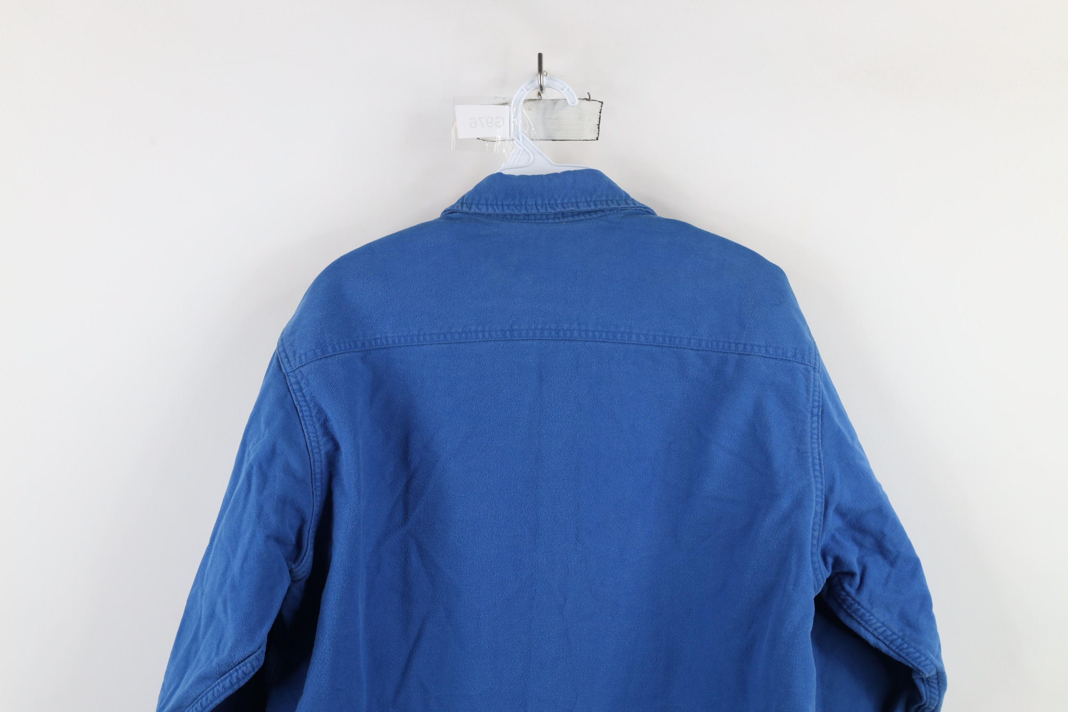 Vintage Vintage 90s Streetwear Cloth Collared Button Shirt Blue Size US L / EU 52-54 / 3 - 11 Thumbnail