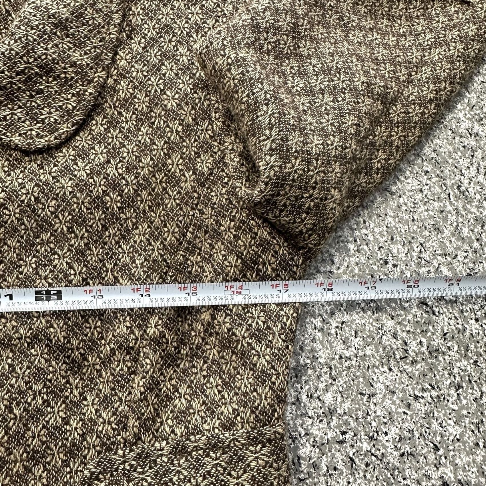 Loft LOFT Ann Taylor Blazer Jacket Geometric Tweed Wool Brown Geometric Pattern Short Sleeve Four-Button Front Women 4 Brown Wool Blazer Size S / US 4 / IT 40 - 4 Thumbnail