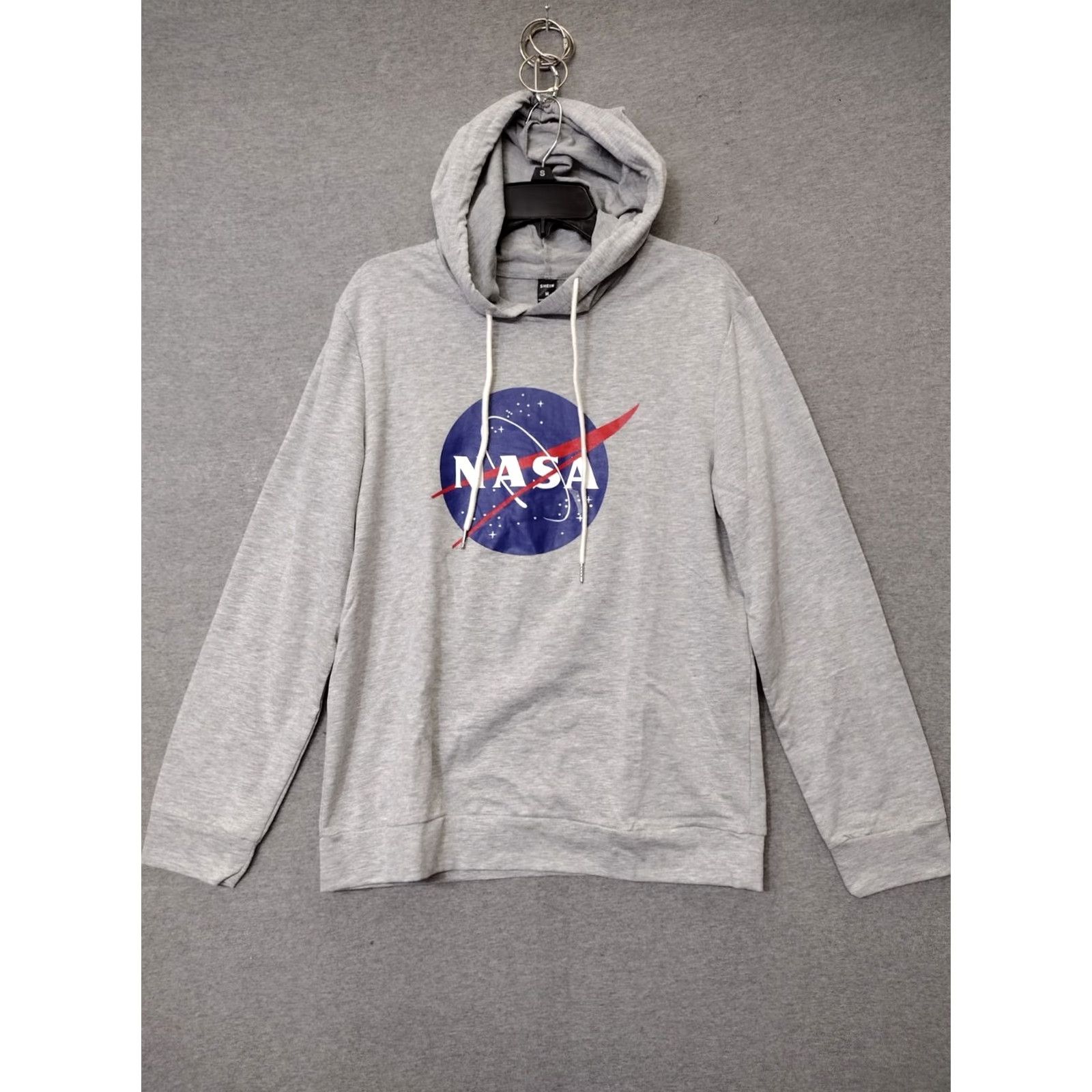 Shein SHEIN NASA logo Hoodie Insignia Geek Space Grey Sweatshirt M Unisex Adults Crew Neck Long Sleeve Graphic Print Hoodie Size US M / EU 48-50 / 2 - 2 Thumbnail