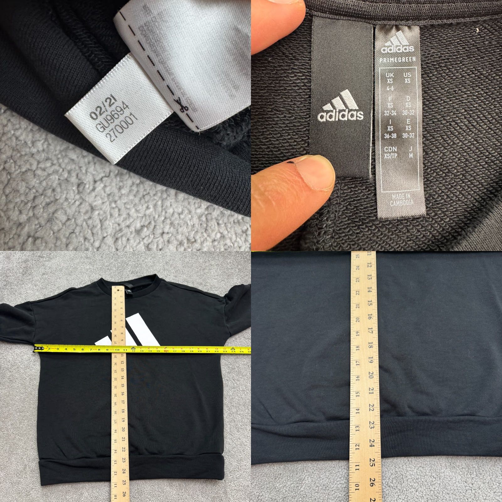 Adidas Adidas Sweatshirt Mens XS Black Pullover Crew Neck Zip Sleeve Logo All Seasons Lightweight Fleece Modern Sport Size US XS / EU 42 / 0 - 8 Thumbnail