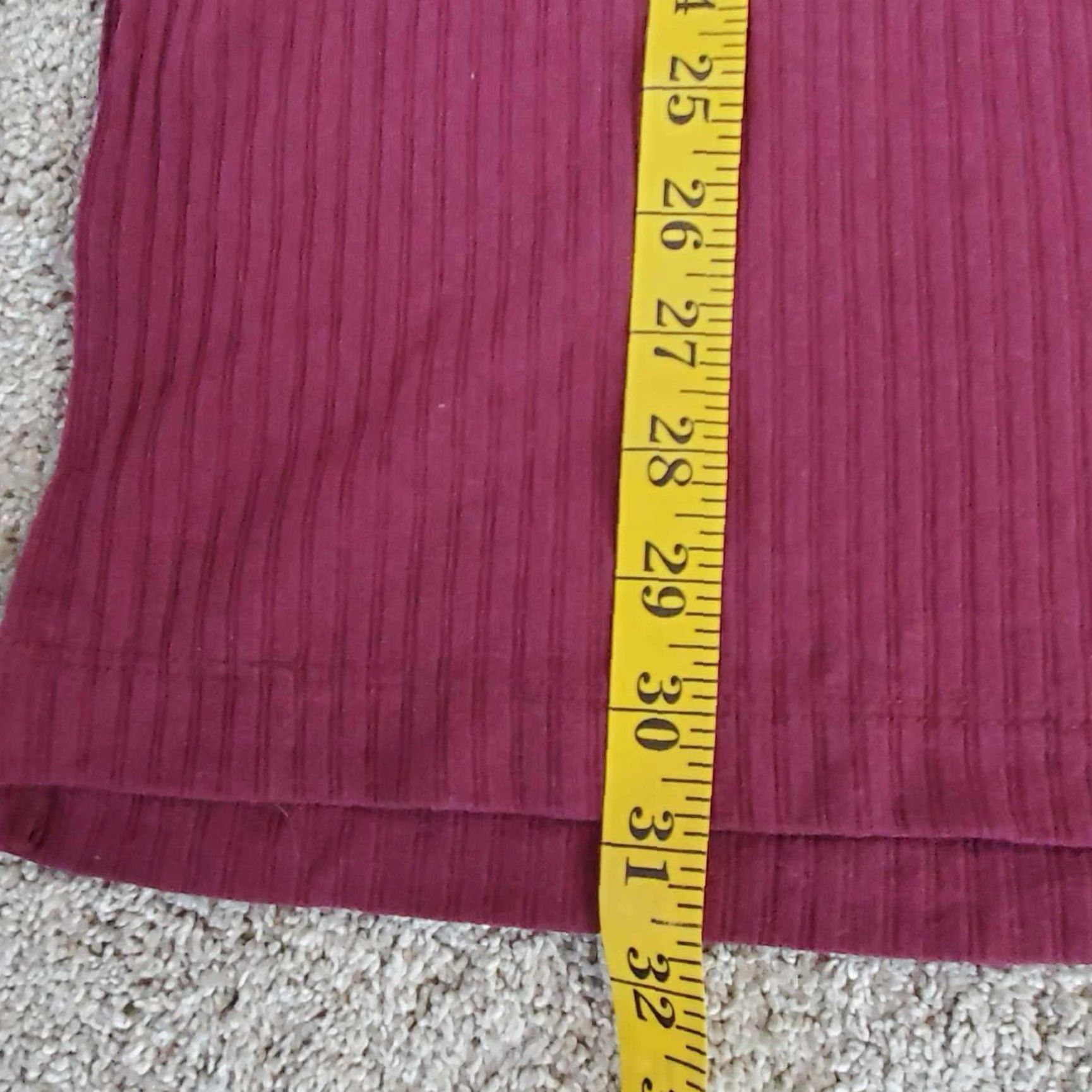 Vintage Dressed In Lala T-Shirt Dress Ribbed Oversized Short Sleeve Side Slits Red Small Womens Size S / US 4 / IT 40 - 5 Thumbnail