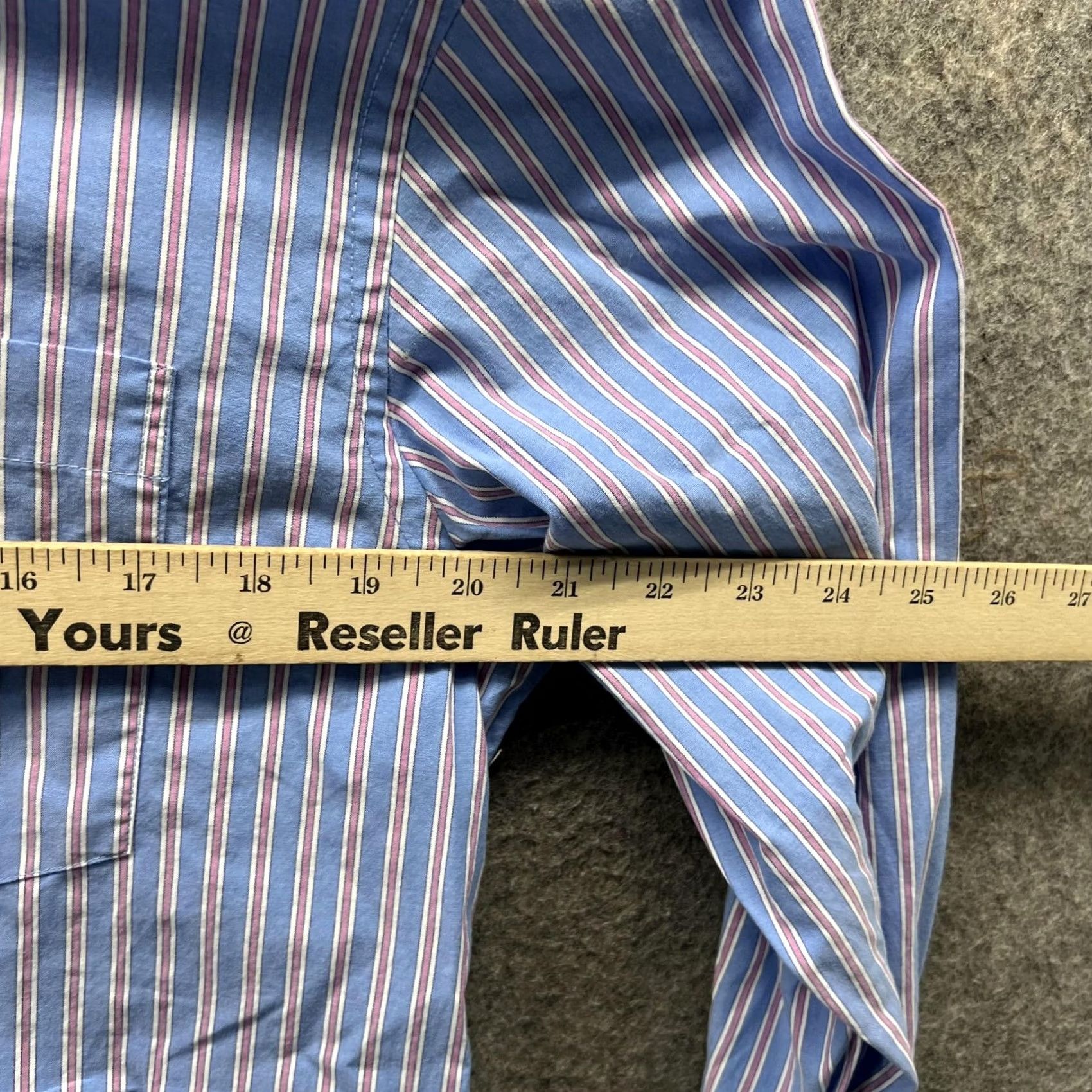 Izod VINTAGE Izod Shirt Men Small Blue Casual Button Down Striped Premium Essentials - IZOD Button-Up/Collar-Down/All Seasons/Men/Blue/Striped/Small Size US S / EU 44-46 / 1 - 7 Thumbnail