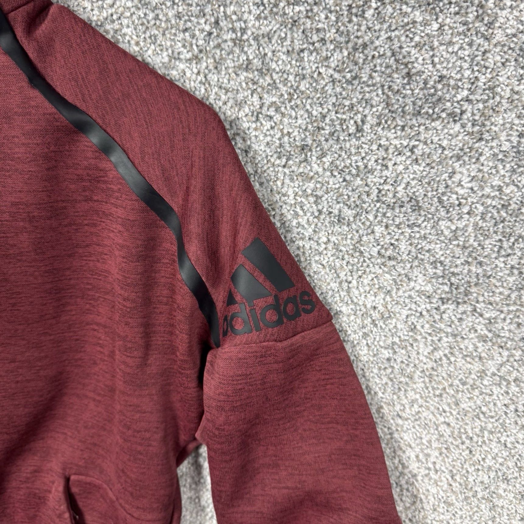 Adidas Adidas Z.N.E. Heartracer Jacket S Asymmetrical Zip Outdoor Performance Athletic Womens Red Zipper Pockets Full Zip Logo Casual Travel Size S / US 4 / IT 40 - 3 Thumbnail