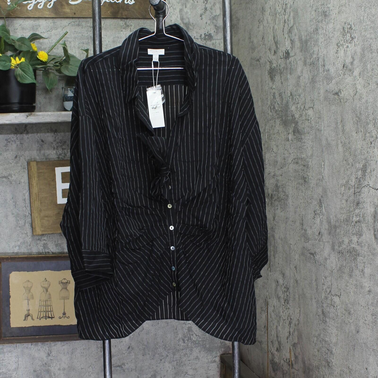 Other City Chic Twist Pacifica Button Up Shirt Black Multi 20w Size 3XL / US 20-22 - 1 Thumbnail
