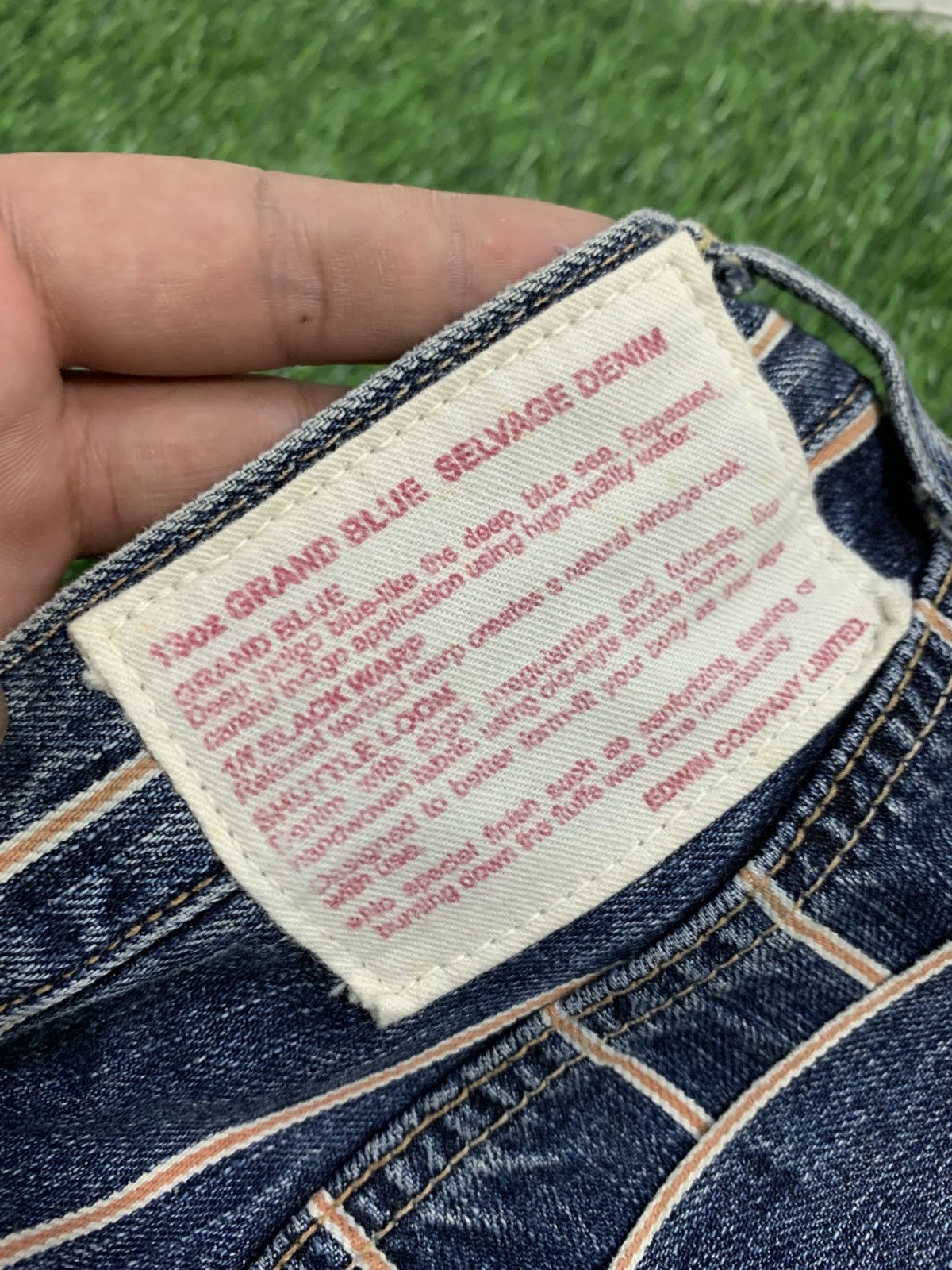 Edwin × Japanese Brand × Vintage Vintage Edwin Selvedge 13oz Grand Blue denim Size US 29 - 12 Thumbnail