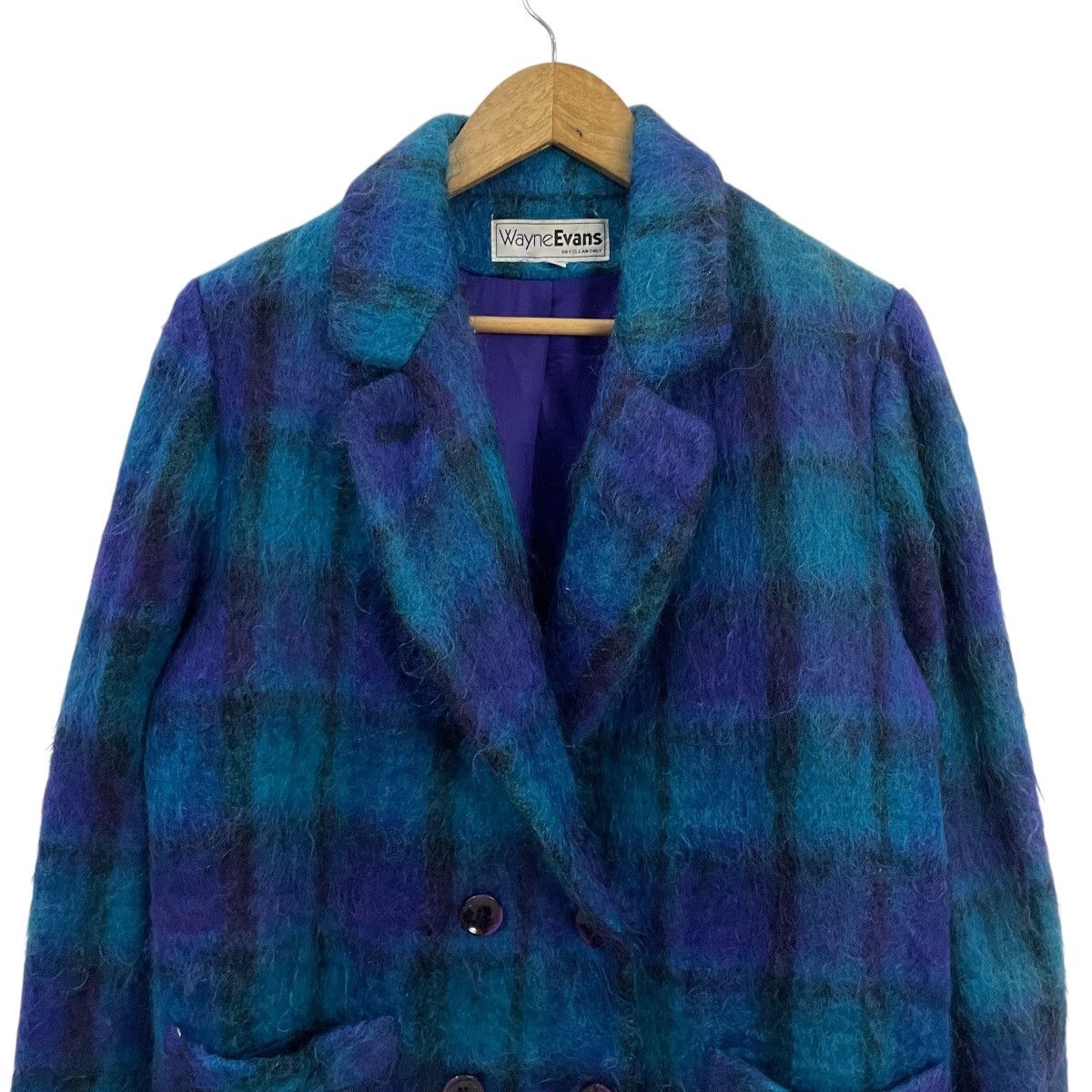 Other Vintage 90s Wayne Evans Mohair Coat Jacket Size US L / EU 52-54 / 3 - 4 Thumbnail