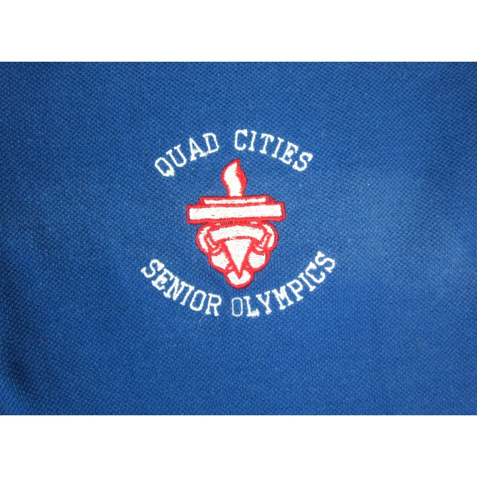 Jerzees VINTAGE JERZEES Senior Olympics Polo Shirt Mens Large Blue Quad Cities Golf 90s Size US L / EU 52-54 / 3 - 3 Thumbnail