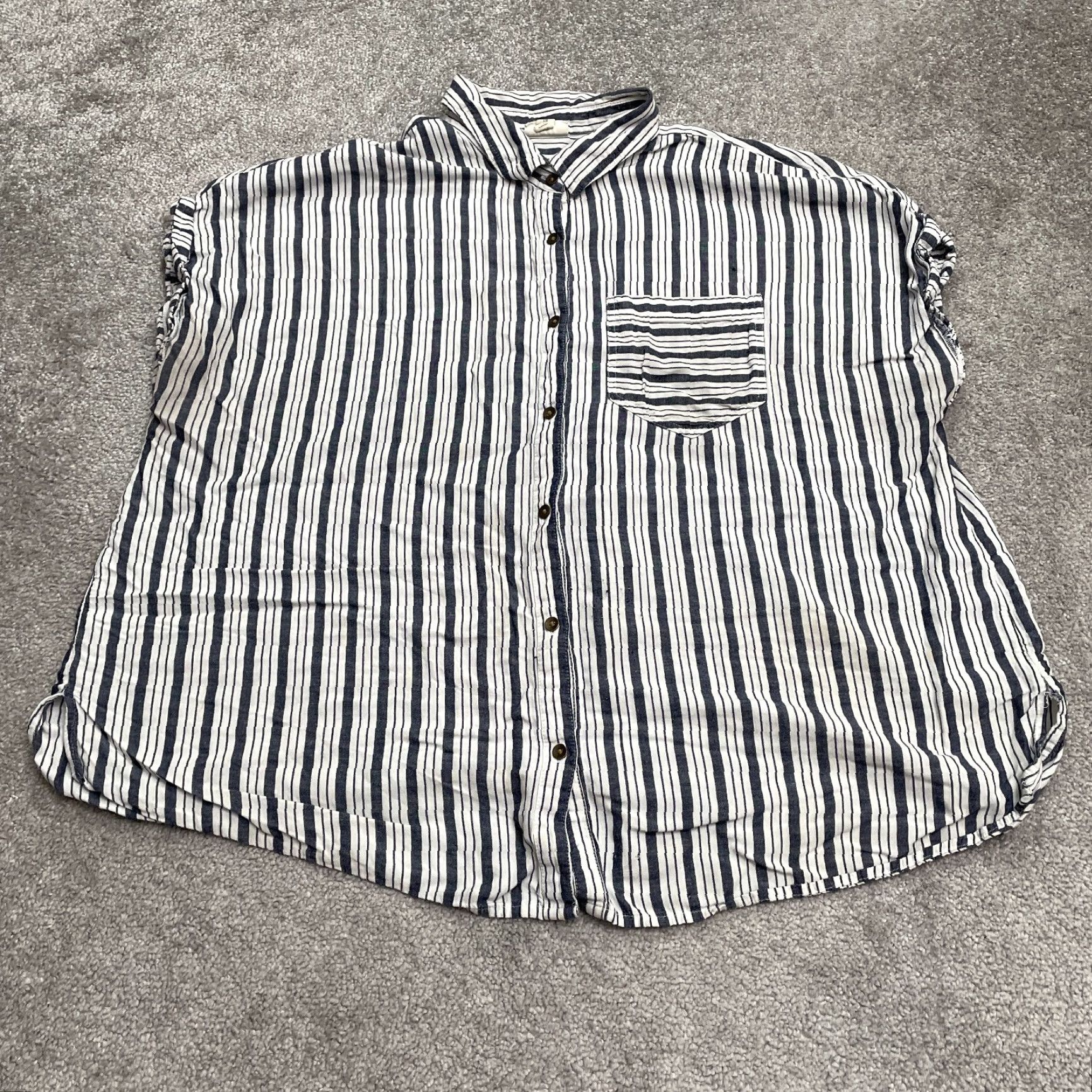 Vintage A.N.A A New Approach Blouse Shirt Womens 0X White Striped Button Down Sleeveless Casual Travel VINTAGE No Size XL / US 12-14 / IT 48-50 - 2 Thumbnail
