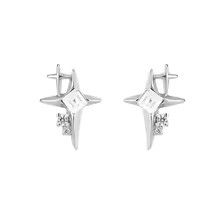 Jewelry Liquid Metal Cross Star Earrings Size ONE SIZE - 5 Thumbnail