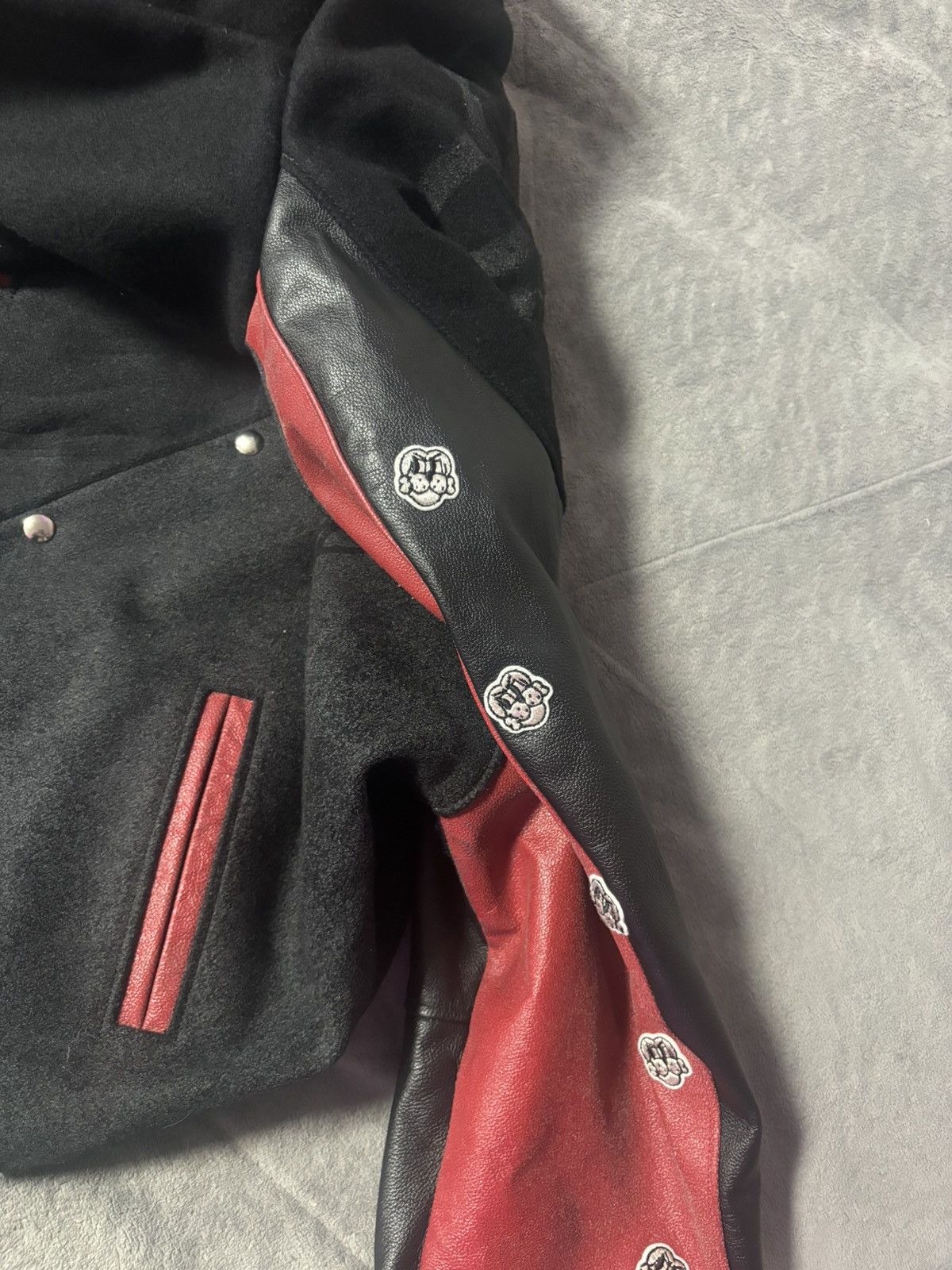 Chito Chito red leather varsity jacket Size US L / EU 52-54 / 3 - 3 Thumbnail