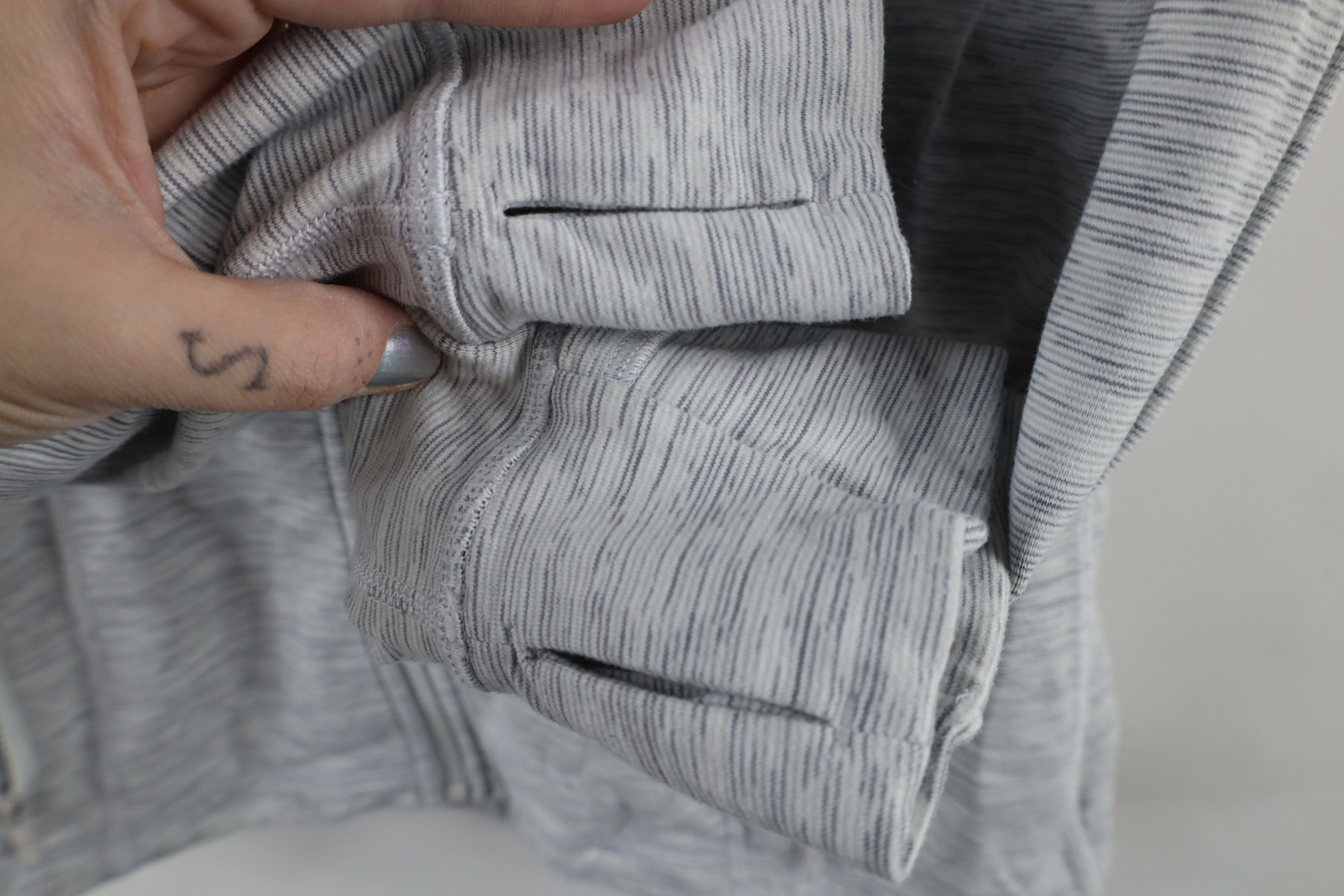 Lululemon × Vintage Lululemon Distressed Yoga Define Full Zip Jacket Gray Size XL / US 12-14 / IT 48-50 - 5 Thumbnail