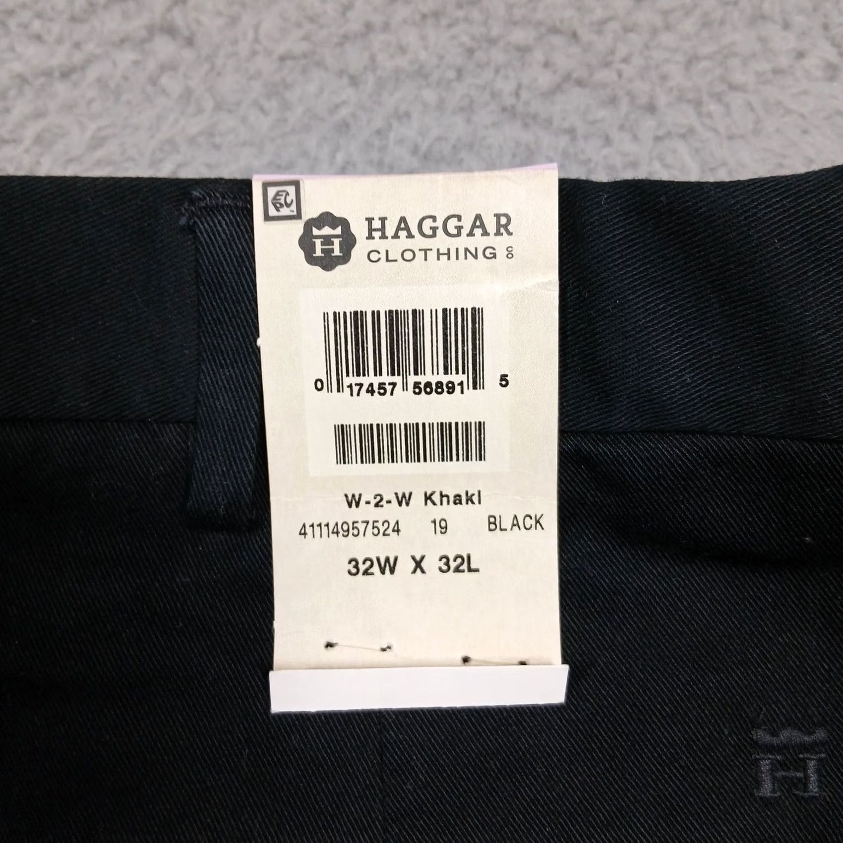 Haggar Haggar No Iron Khaki Pants Men's 32x32 Black Classic Fit NWT Size US 32 / EU 48 - 5 Thumbnail