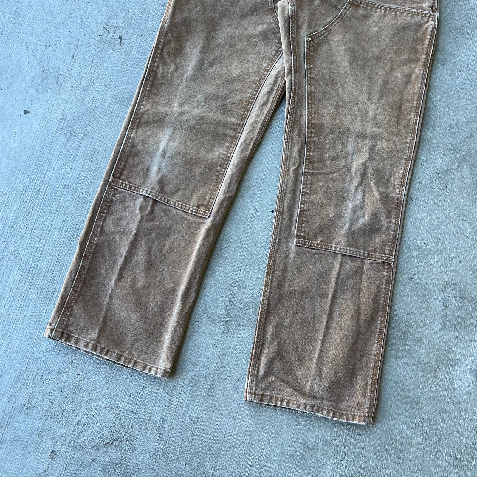 Carhartt × Vintage Carhartt WOMENS brown double knee work wear carpenter pants Size US 33 - 3 Thumbnail