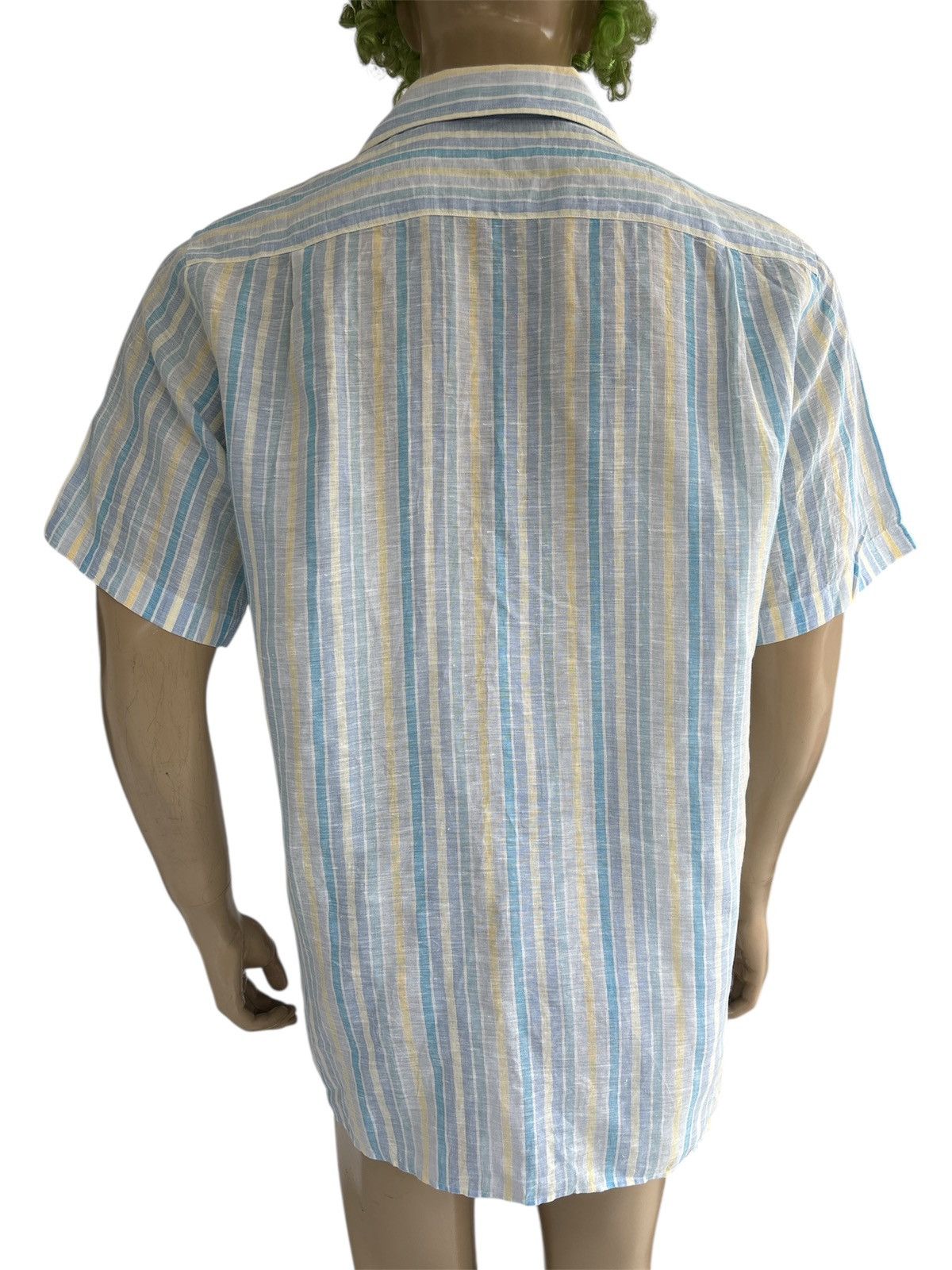 Loro Piana Striped Linen Shirt Size US XL / EU 56 / 4 - 5 Thumbnail