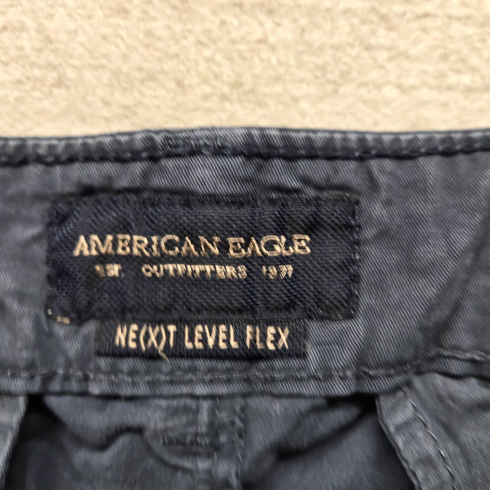American Eagle Outfitters American Eagle Outfitters Chino Shorts Solid Blue Next Level Flex Longer Length Men's 26 Blue Regular Pockets Logo 90s? Size US 26 / EU 42 - 3 Thumbnail