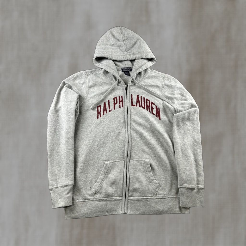 Polo Ralph Lauren Polo Ralph Lauren Hoodie Womens XL Gray Full Zip Fleece Sweatshirt Graphic Print Hooded Pockets XL Womens Gray Polo Jeans Company Logo Zipper Size XL / US 12-14 / IT 48-50 - 1 Thumbnail