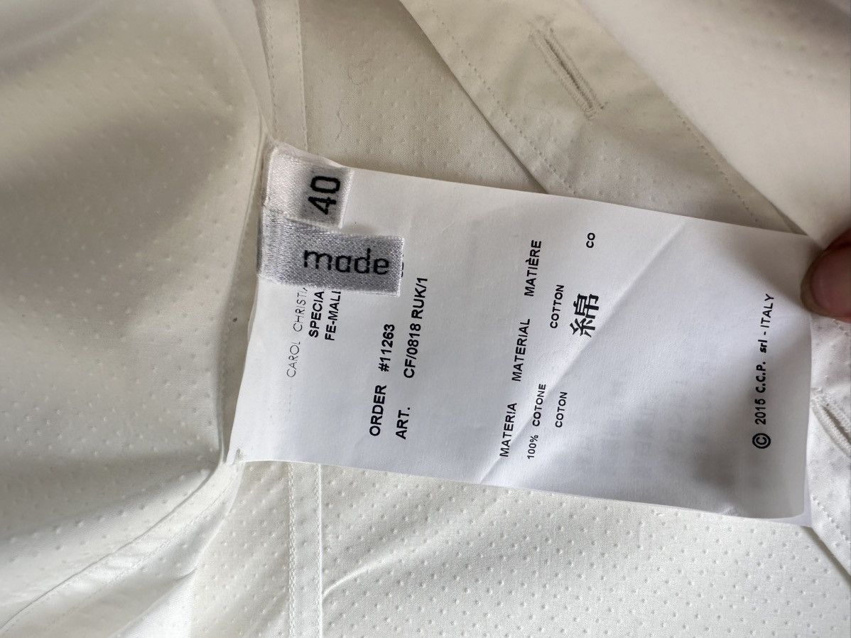 Carol Christian Poell Carol Christian Poell White Shirt Size 40 Cotton Size S / US 4 / IT 40 - 2 Thumbnail