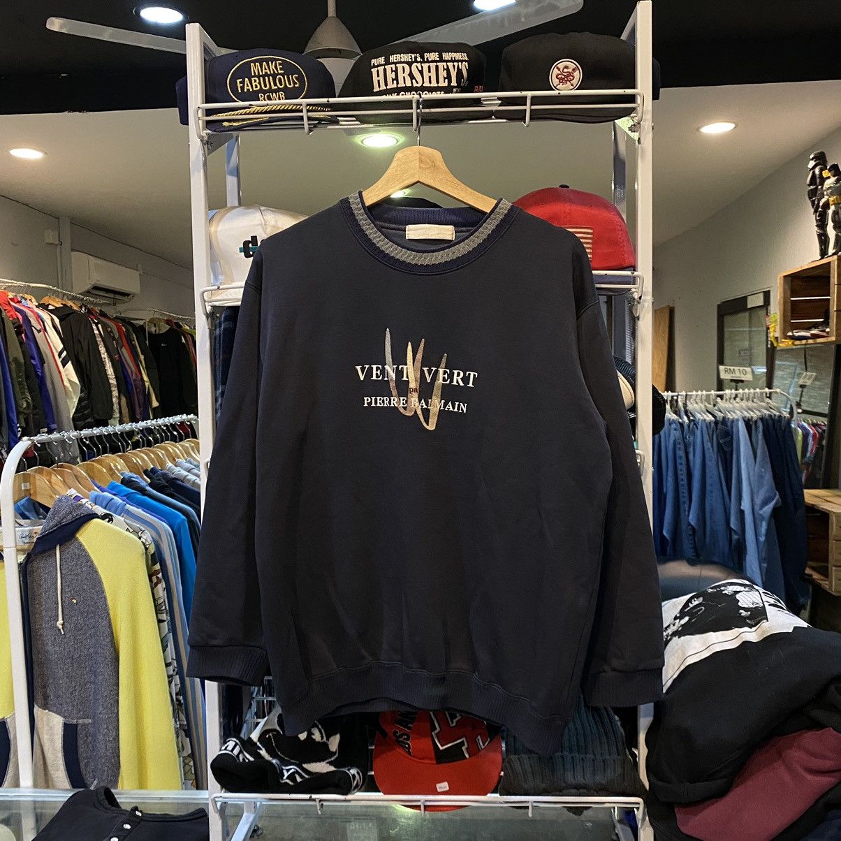 Pierre Balmain VTG VENT VERT PAR PIERRE BALMAIN PARIS CREWNECK SWEATSHIRT Size US M / EU 48-50 / 2 - 1 Thumbnail