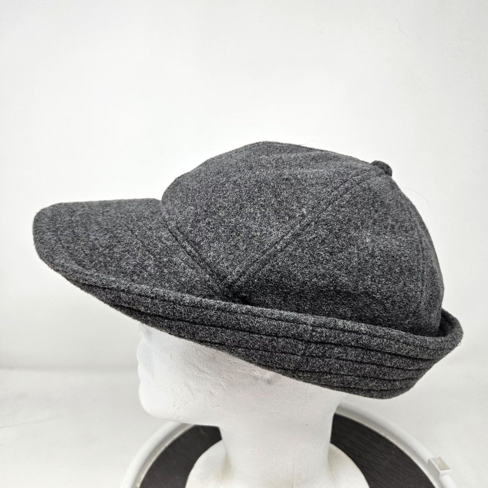 Vintage L.L. Bean Hat Trapper XS? No — but XL Gray Wool Thinsulate Ear Flap Lined Men Size ONE SIZE - 6 Thumbnail