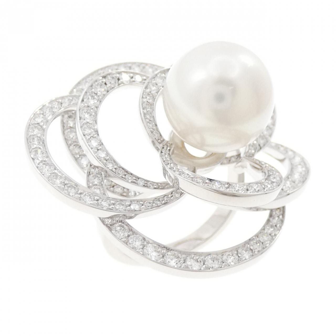 Chanel Chanel Chanel Camelia 750 White Gold Ring Metal Ring DUTY FREE for USA Size ONE SIZE - 1 Thumbnail