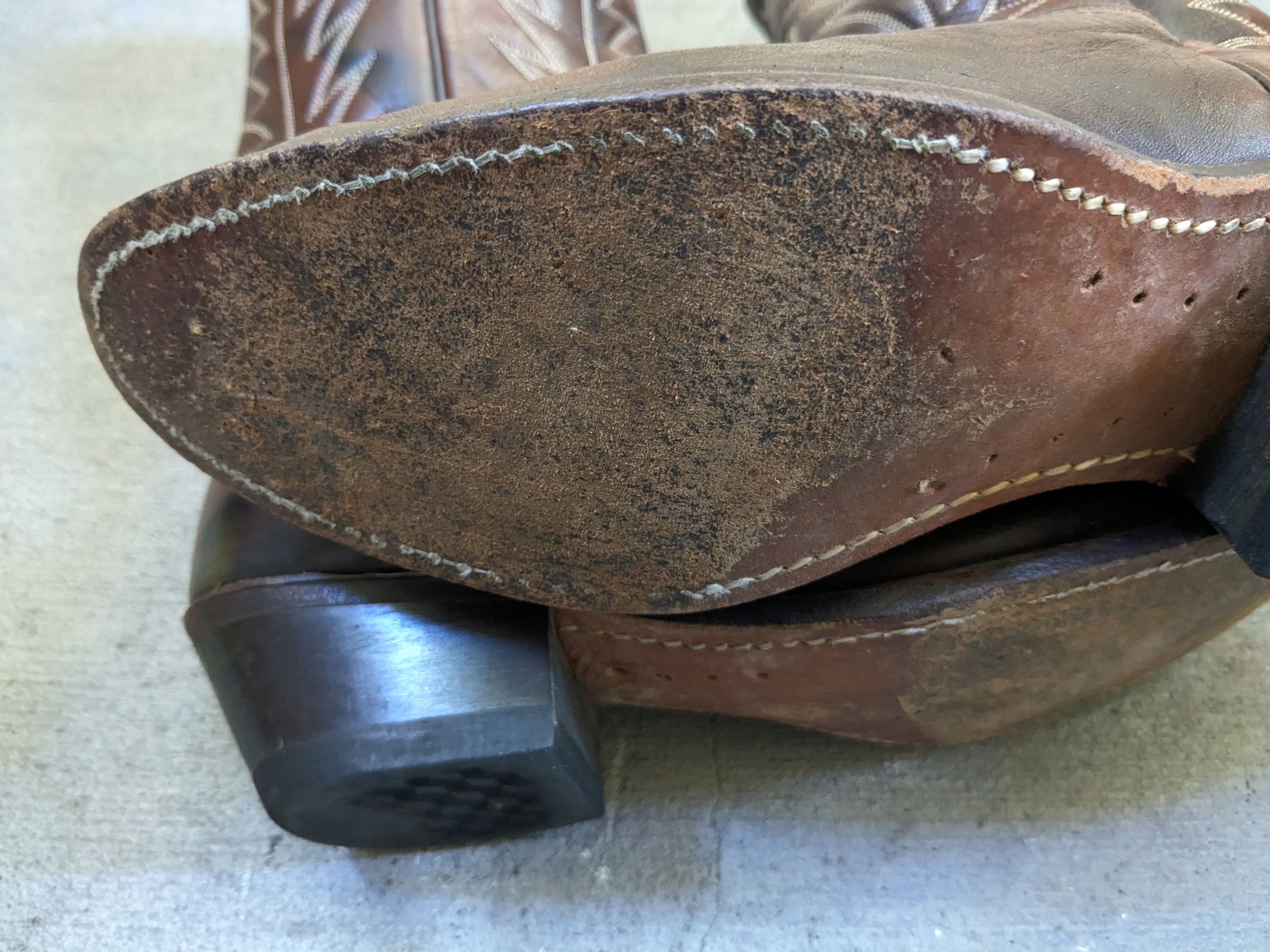 Sears Vintage Sears Cowboy Boots 10 D Brown Leather USA Size US 10 / EU 43 - 15 Thumbnail