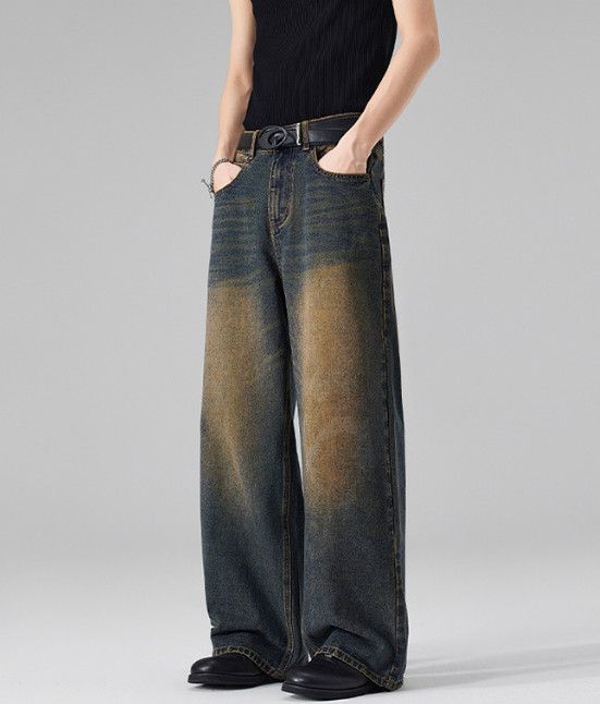 Vintage American high street retro distressed wide-leg jeans Size US 32 / EU 48 - 4 Thumbnail