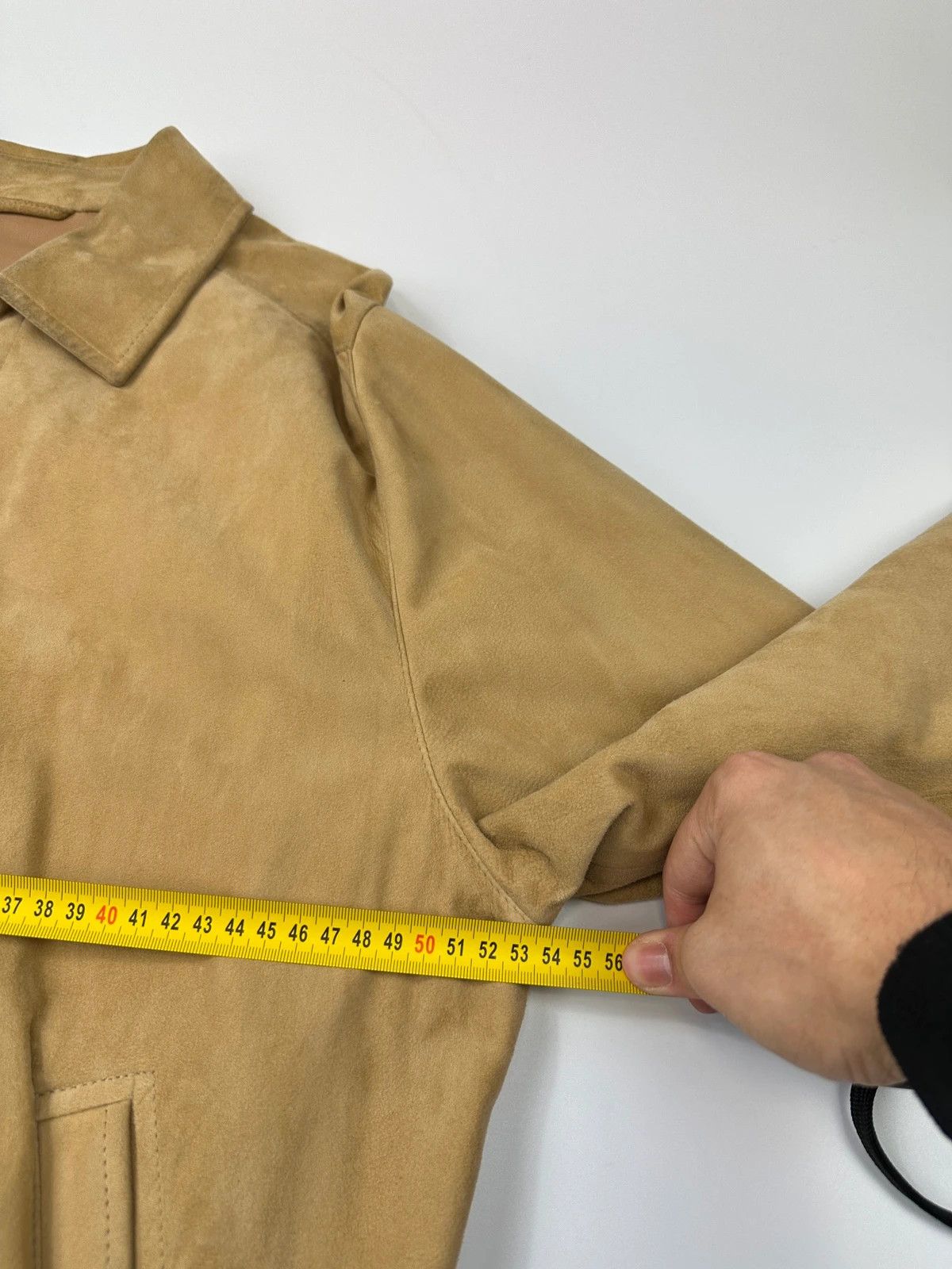 Lanvin Lanvin Paris 90s Beige Suède Leather Bomber Button Up Jacket Size US M / EU 48-50 / 2 - 12 Thumbnail