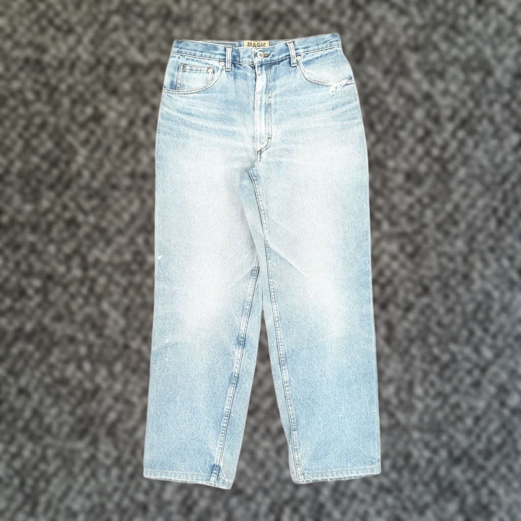 Vintage MAGIC Womens Straight Jeans Blue Cotton W28 L27 Size 28" / US 6 / IT 42 - 1 Thumbnail