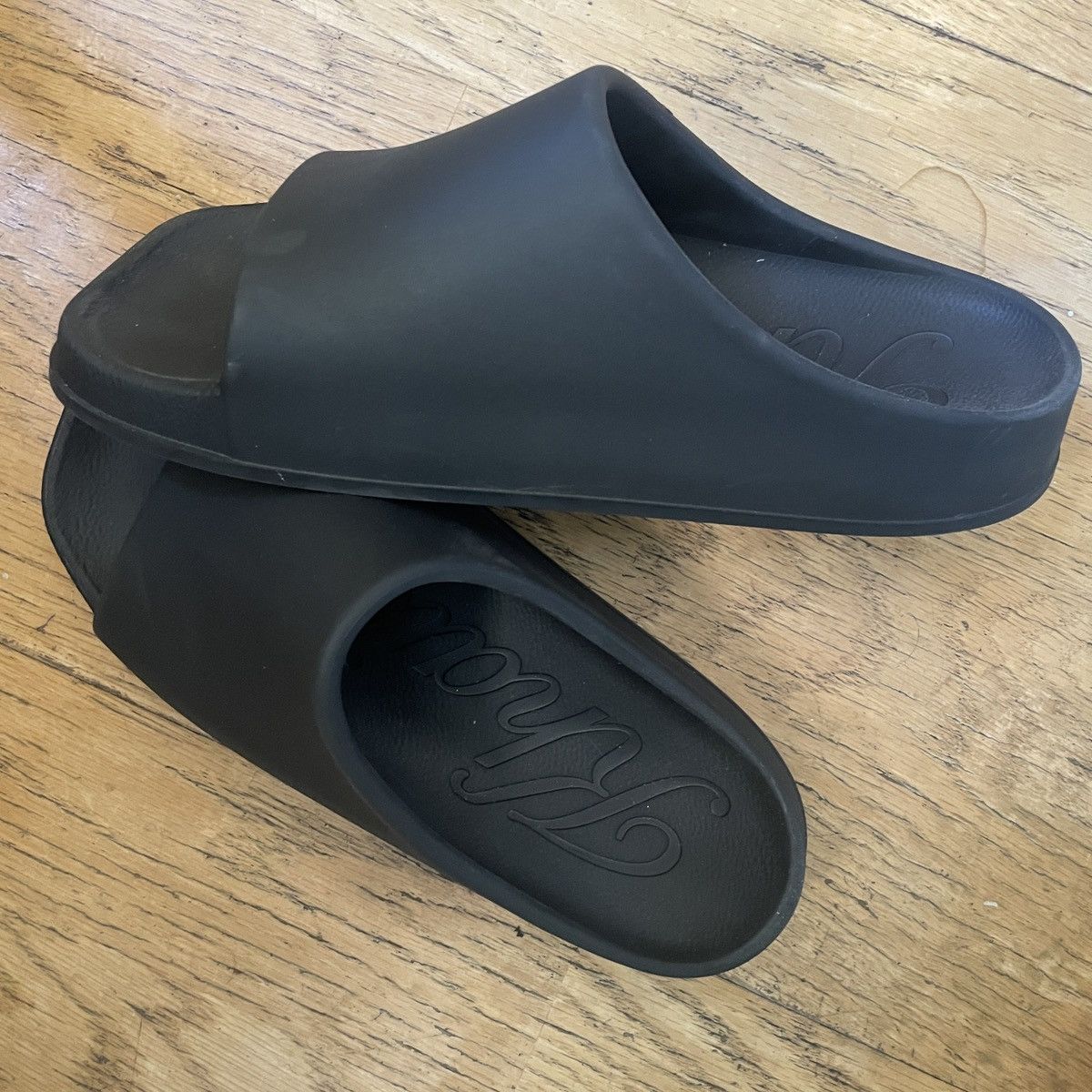 KHAITE Khaite Brighton Rubber Pool Slides Chunky Slip On Sandals 40 Size US 10 / IT 40 - 1 Thumbnail