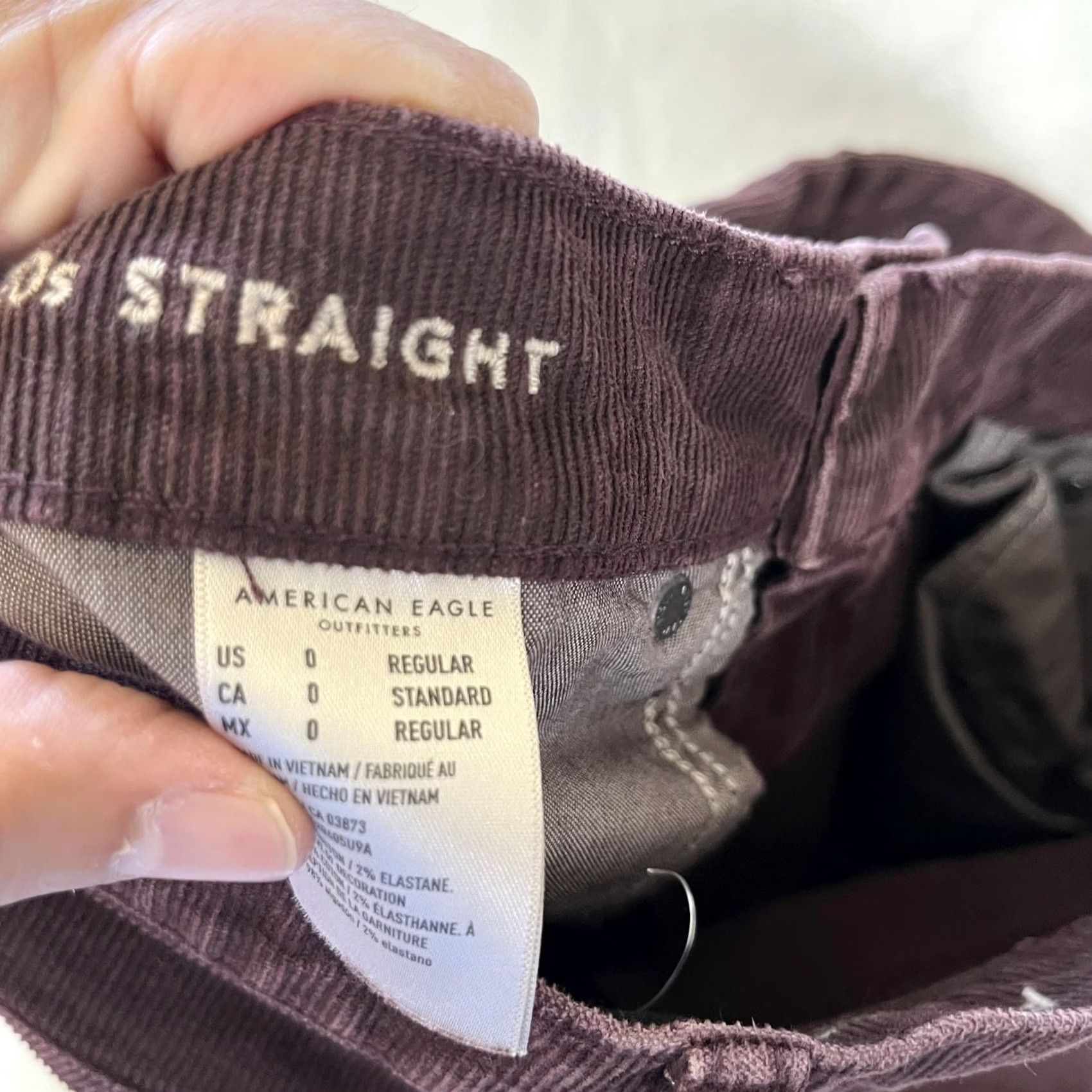 American Eagle Outfitters VINTAGE American Eagle Outfitters Pants Womens 0 Brown 90s Straight Corduroy Stretch Size 25" / US 0 / IT 36 - 5 Thumbnail
