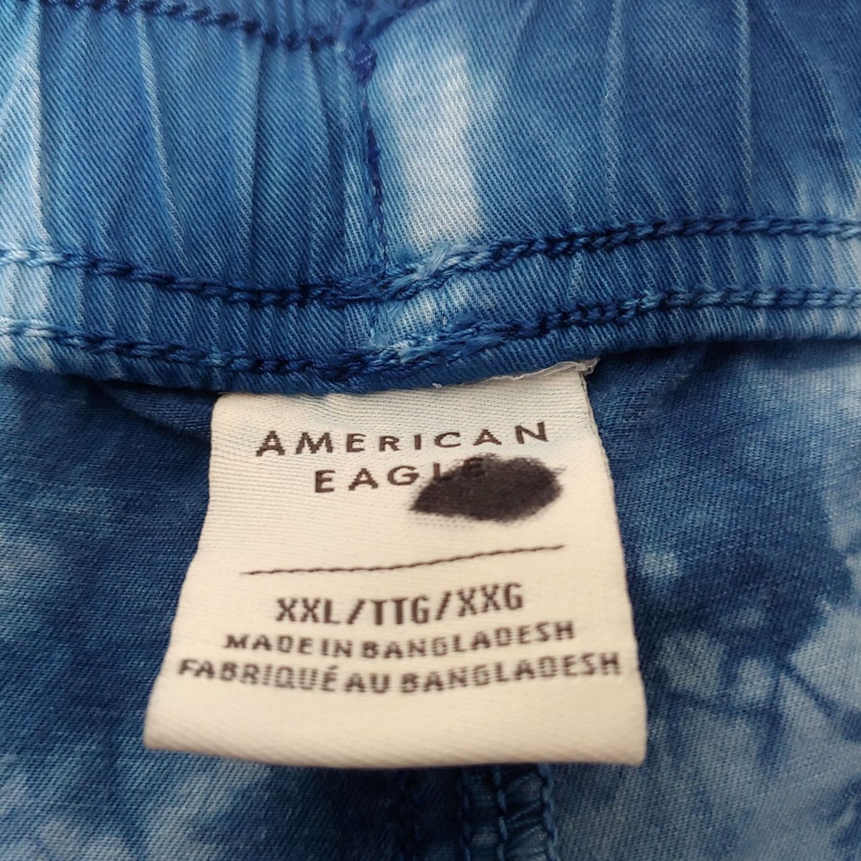 Vintage American Eagle XXL Tie Dye Mens Shorts Blue Casual Size US 39 - 7 Thumbnail