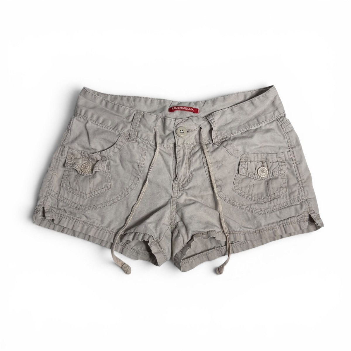 UNIONBAY UNIONBAY Beige Cargo Shorts w/ Flap Pockets + Drawstrings Size 29" - 9 Thumbnail