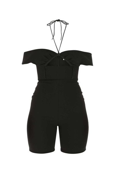 Saint Laurent Paris o1s1wg111024 Bustier Playsuit in Wool in Black Size 26" / US 2 / IT 38 - 1 Thumbnail