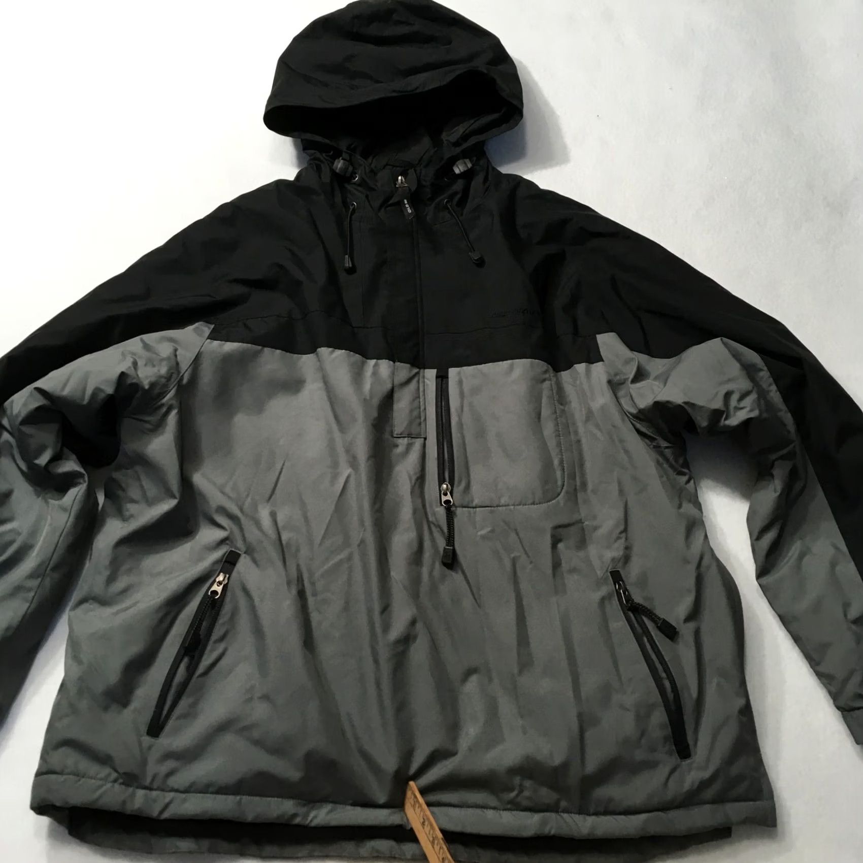 Old Navy VINTAGE Old Navy Jacket Mens LARGE GRAY BLACK PUFFER Shell Fleece llined Size US L / EU 52-54 / 3 - 2 Thumbnail
