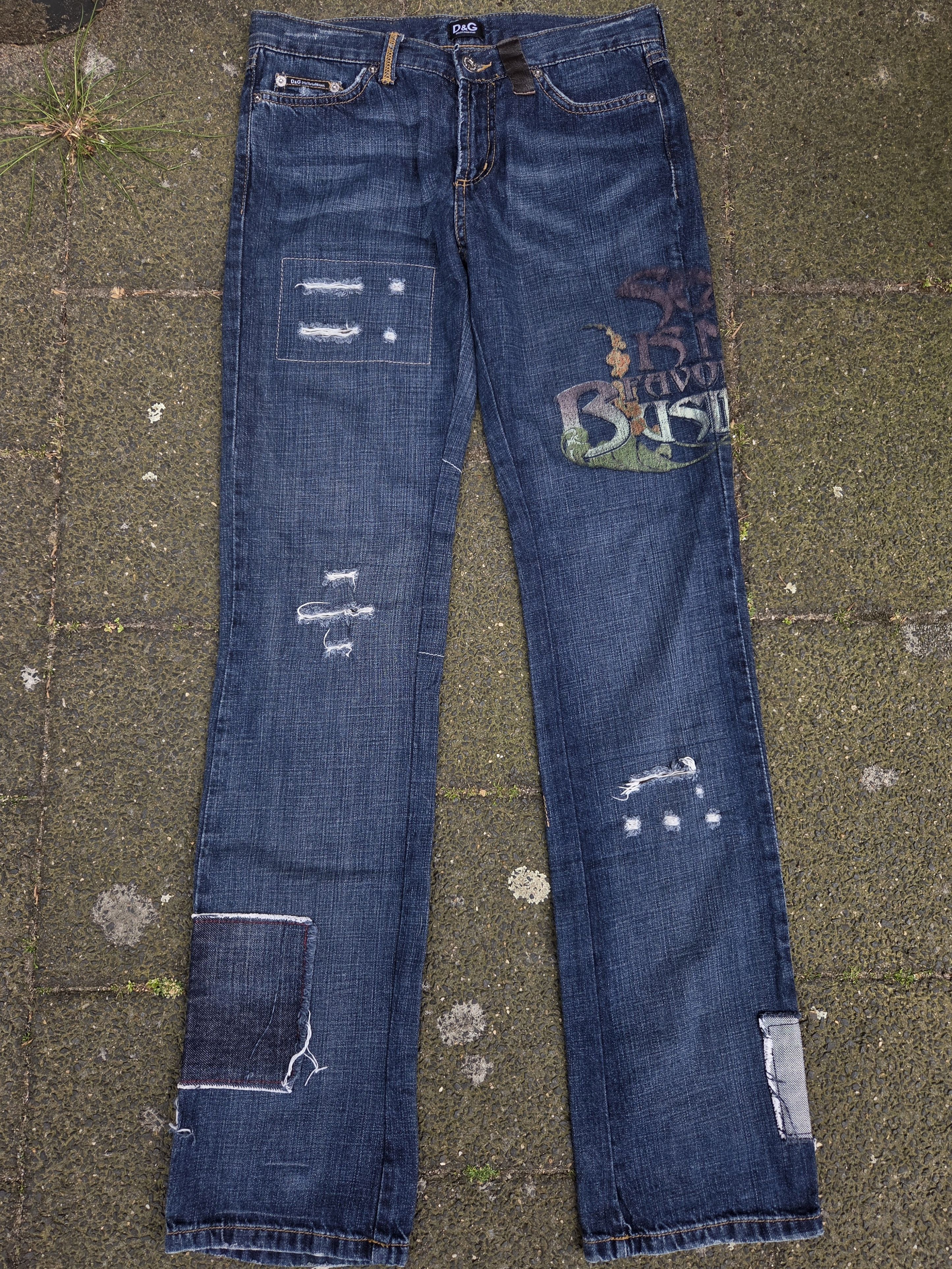 Dolce & Gabbana SS03 Dolce & Gabbana Patchwork Distressed denim Size US 30 / EU 46 - 1 Thumbnail