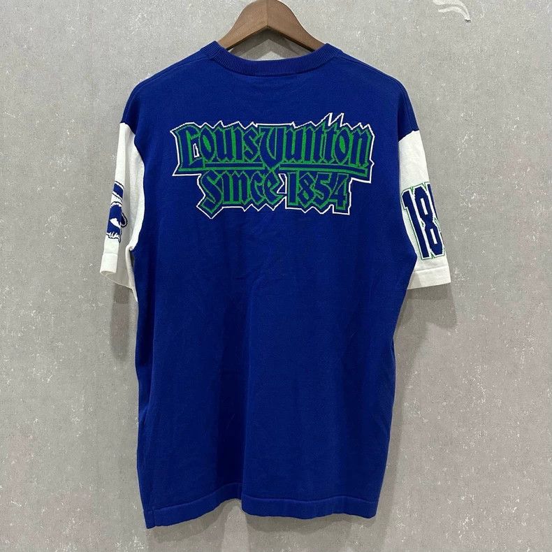 Louis Vuitton Louis Vuitton Blue short-sleeved knit T-shirt 2505-Nextarro Size US L / EU 52-54 / 3 - 2 Thumbnail