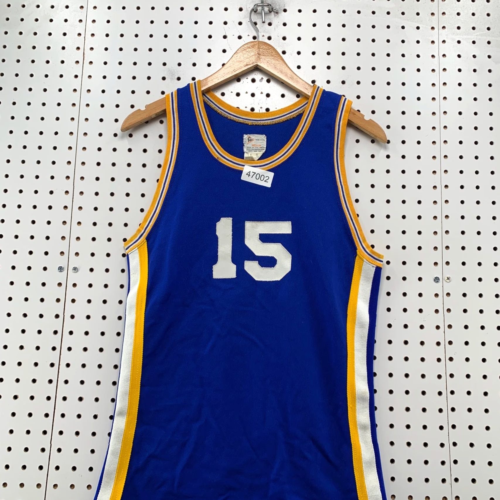 Vintage VINTAGE Felco Basketball Jersey Mens M Blue Yellow #15 USA Size US M / EU 48-50 / 2 - 4 Thumbnail