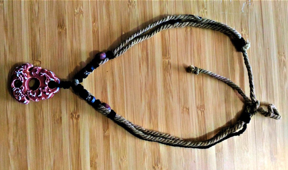 Japanese Brand × Vintage Stunning Vintage Twist Linen Engrave Statement Necklace RARE Size ONE SIZE - 4 Thumbnail