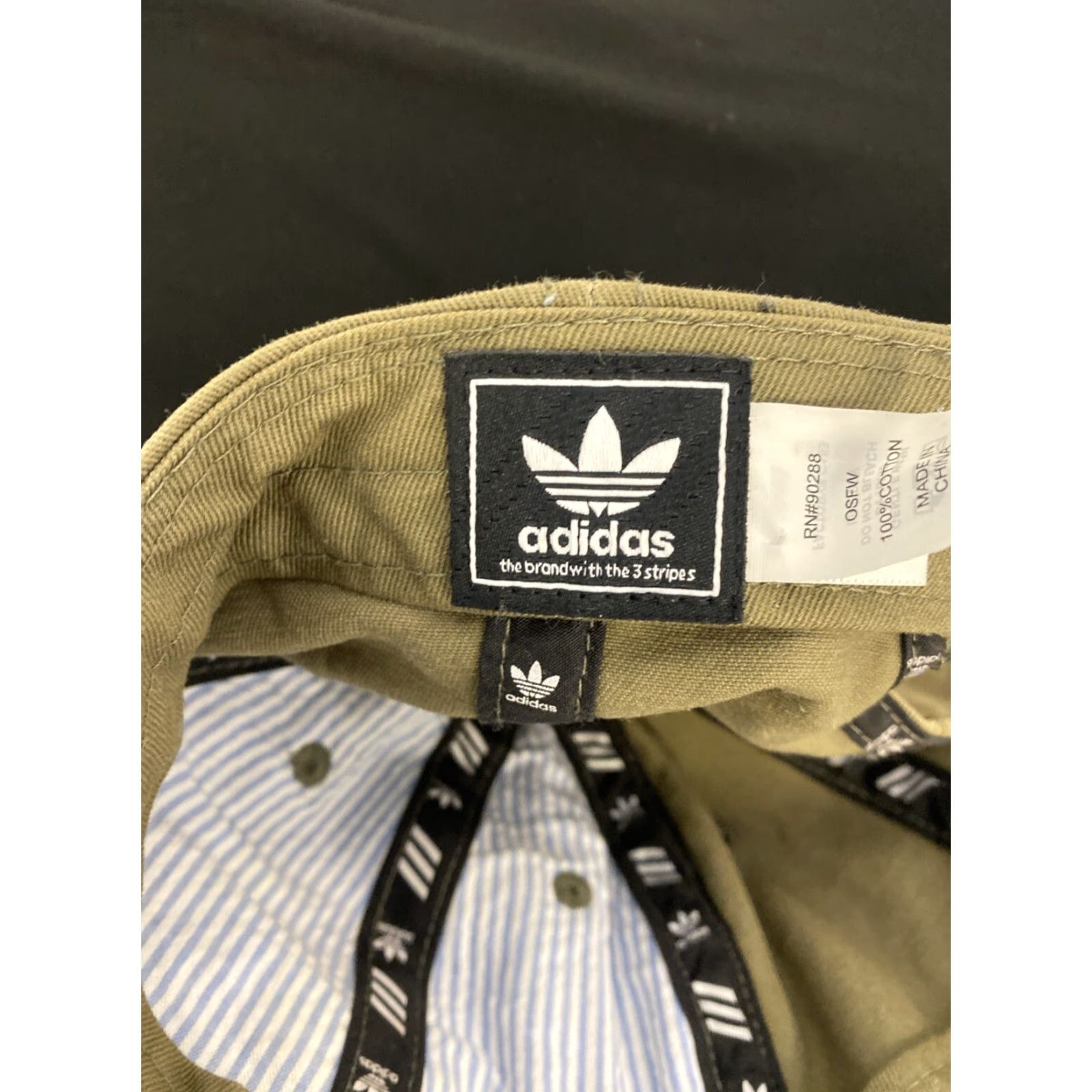Adidas Adidas Distressed Look Baseball Cap Adjustable Green Logo Unisex Adults Size ONE SIZE - 5 Thumbnail