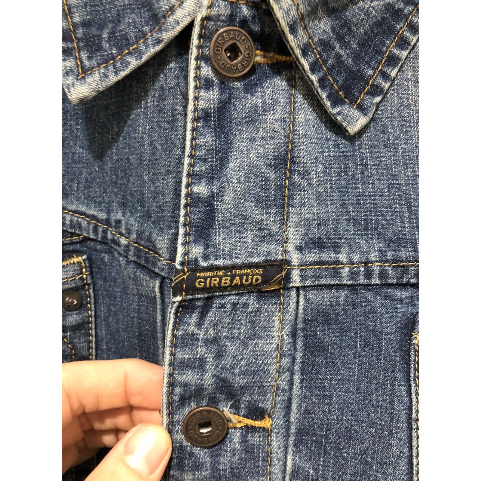 Denime VINTAGE Marithe Francois Girbaud X Front Denim Jean Jacket 3XL Blue Jacket Men 90s Biker Hip Hop NWT Size US 39 - 5 Thumbnail
