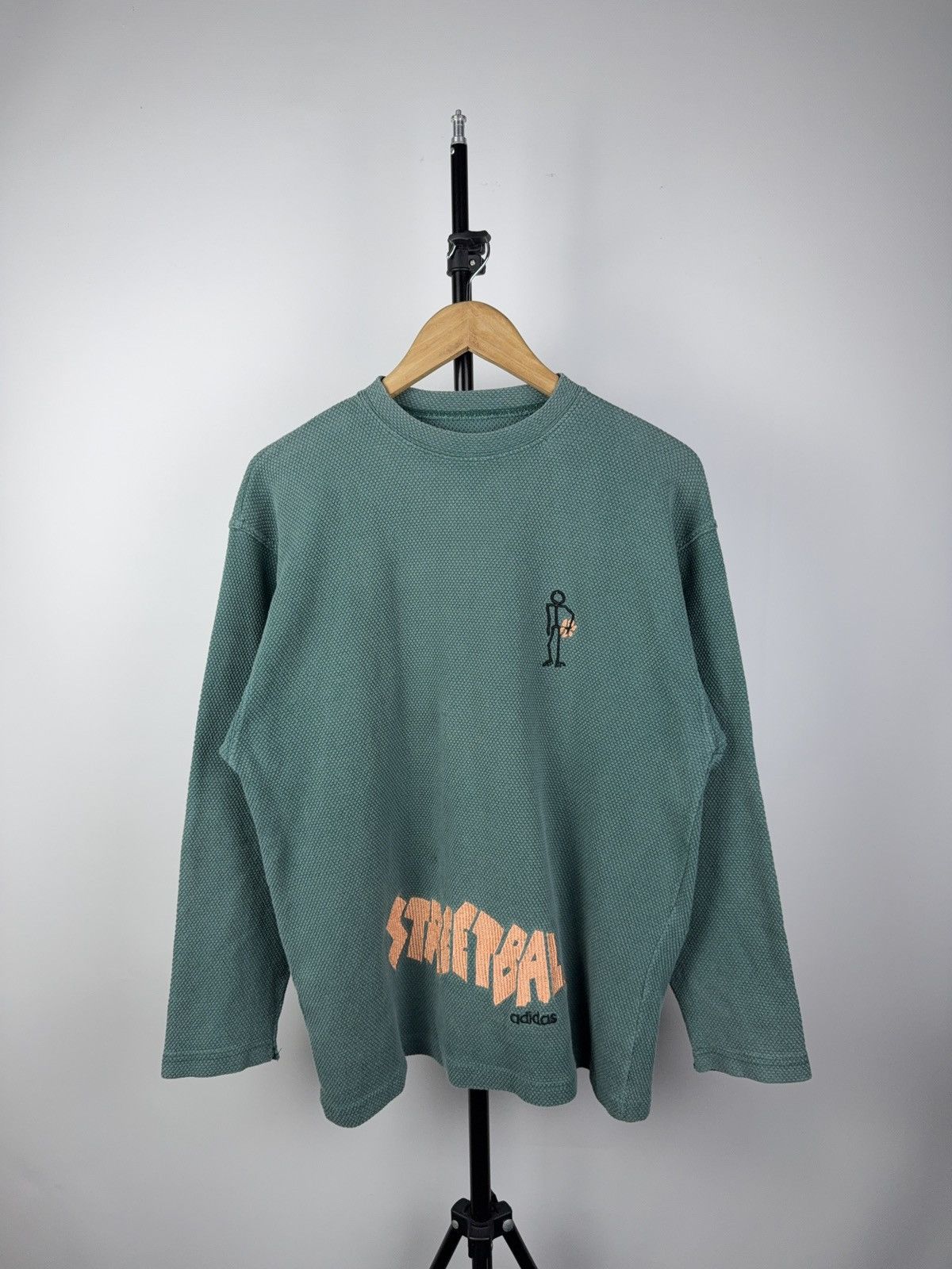 Adidas × Vintage 🦑 RARE VINTAGE 80’S ADIDAS STREETBALL KNIT RETRO CREWNECK Size US M / EU 48-50 / 2 - 1 Thumbnail