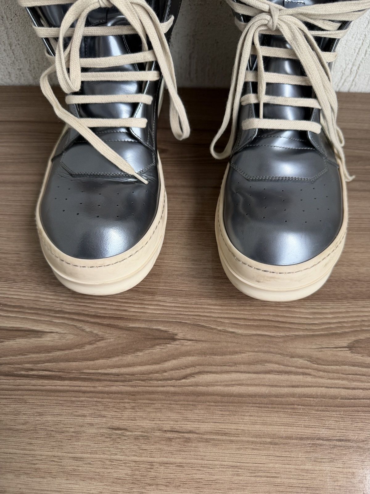 Rick Owens E15 metallic silver Geobasket Size US 10 / EU 43 - 4 Thumbnail